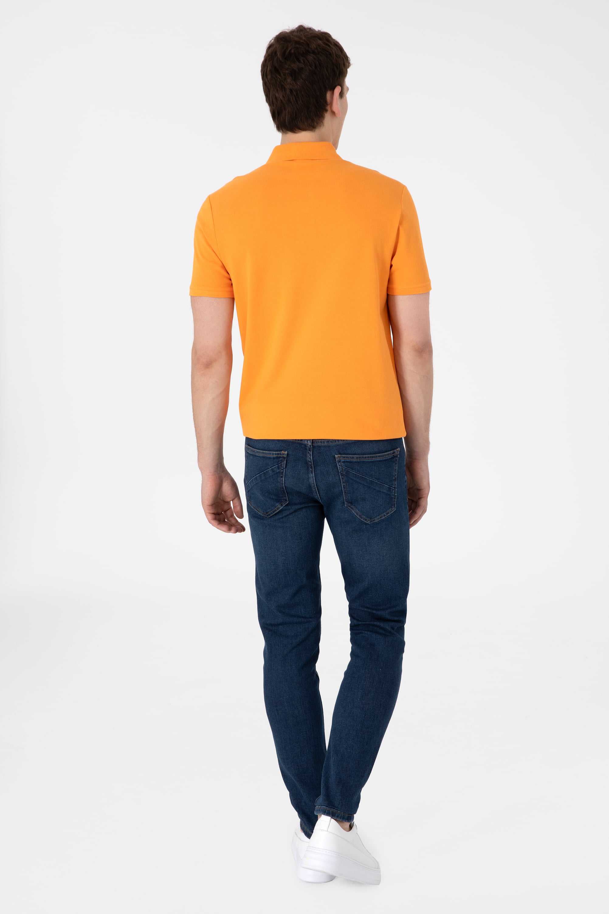 Erkek Mavi Slim Fit Jean Pantolon - Image 4