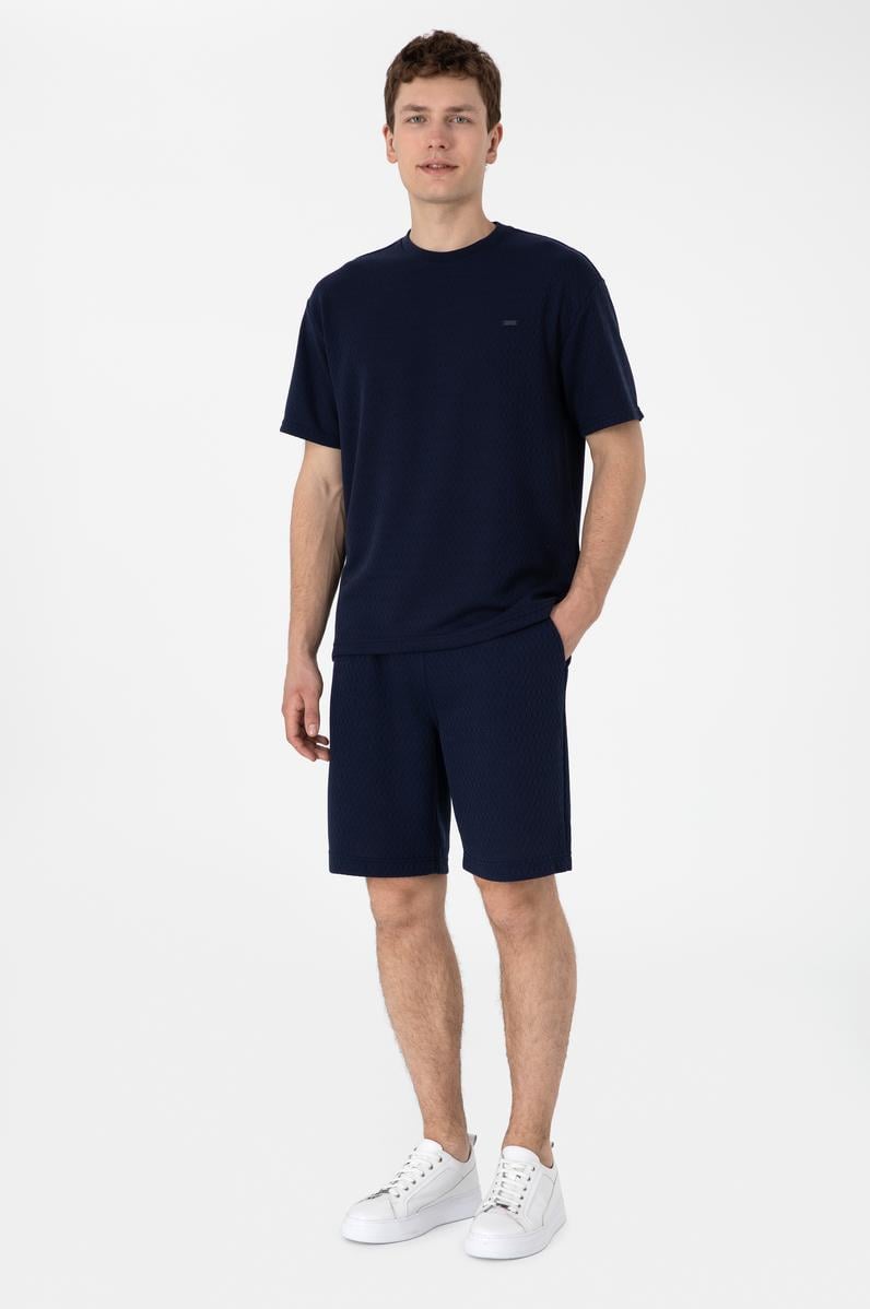 Erkek Lacivert Örme Şort