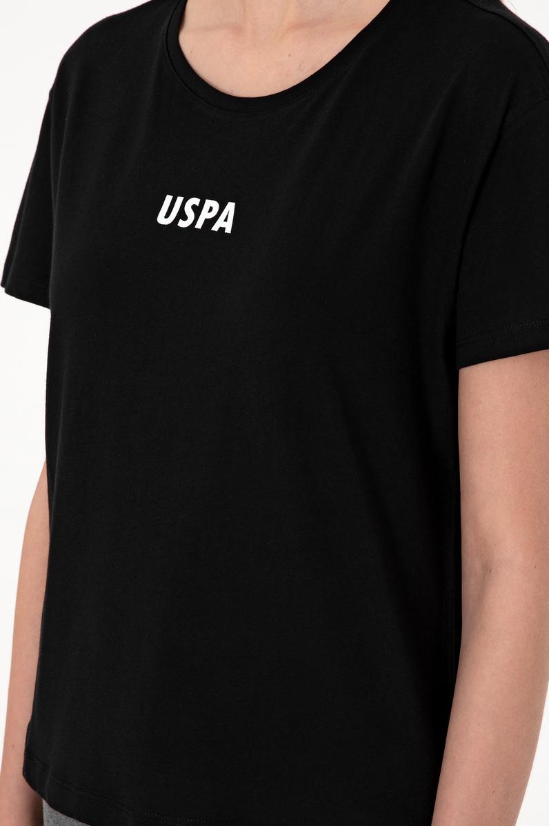 Kadın Siyah Bisiklet Yaka Tişört