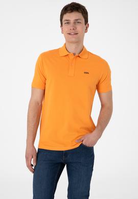 Erkek Regular Fit Polo Yaka Turuncu Basic Tişört - 50306007136