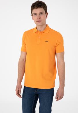 Erkek Regular Fit Polo Yaka Turuncu Basic Tişört - 50306007136