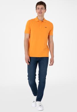 Erkek Regular Fit Polo Yaka Turuncu Basic Tişört - 50306007136