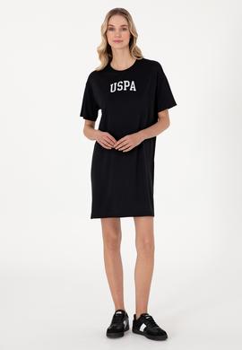 Kadın Siyah Modal Karışımlı Bisiklet Yaka Mini Boy Örme Elbise - 50306675022