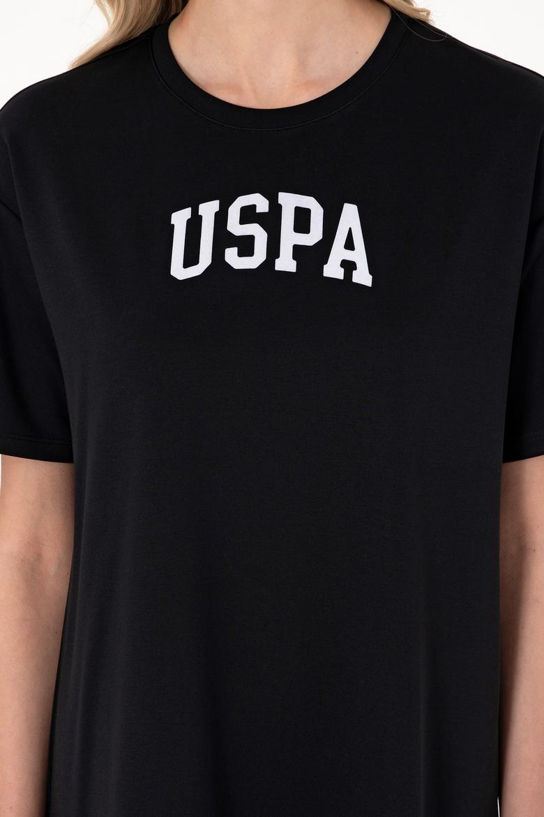 Kadın Siyah Modal Karışımlı Bisiklet Yaka Mini Boy Örme Elbise - 50306675022