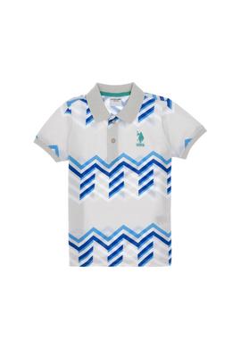 Erkek  Çocuk Açık Gri Polo Yaka Tişört - 50299699015