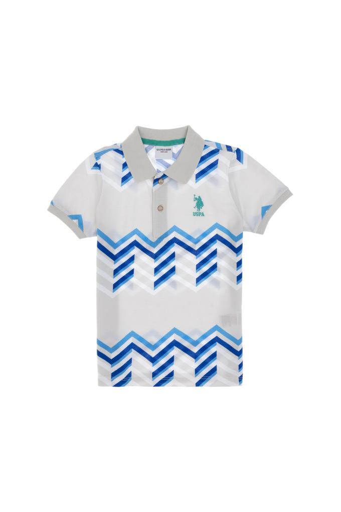 Erkek  Çocuk Açık Gri Polo Yaka Tişört