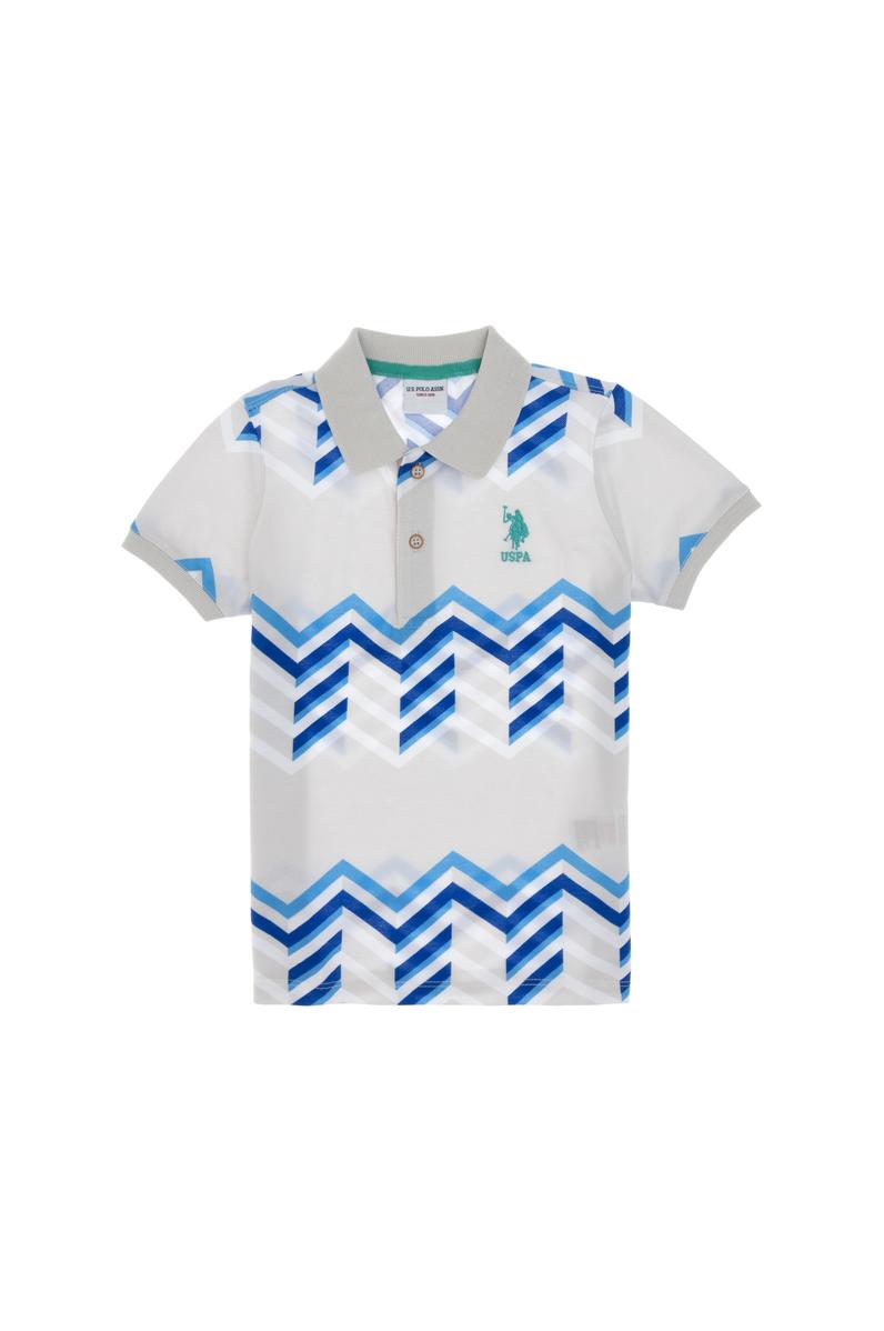 Erkek  Çocuk Açık Gri Polo Yaka Tişört