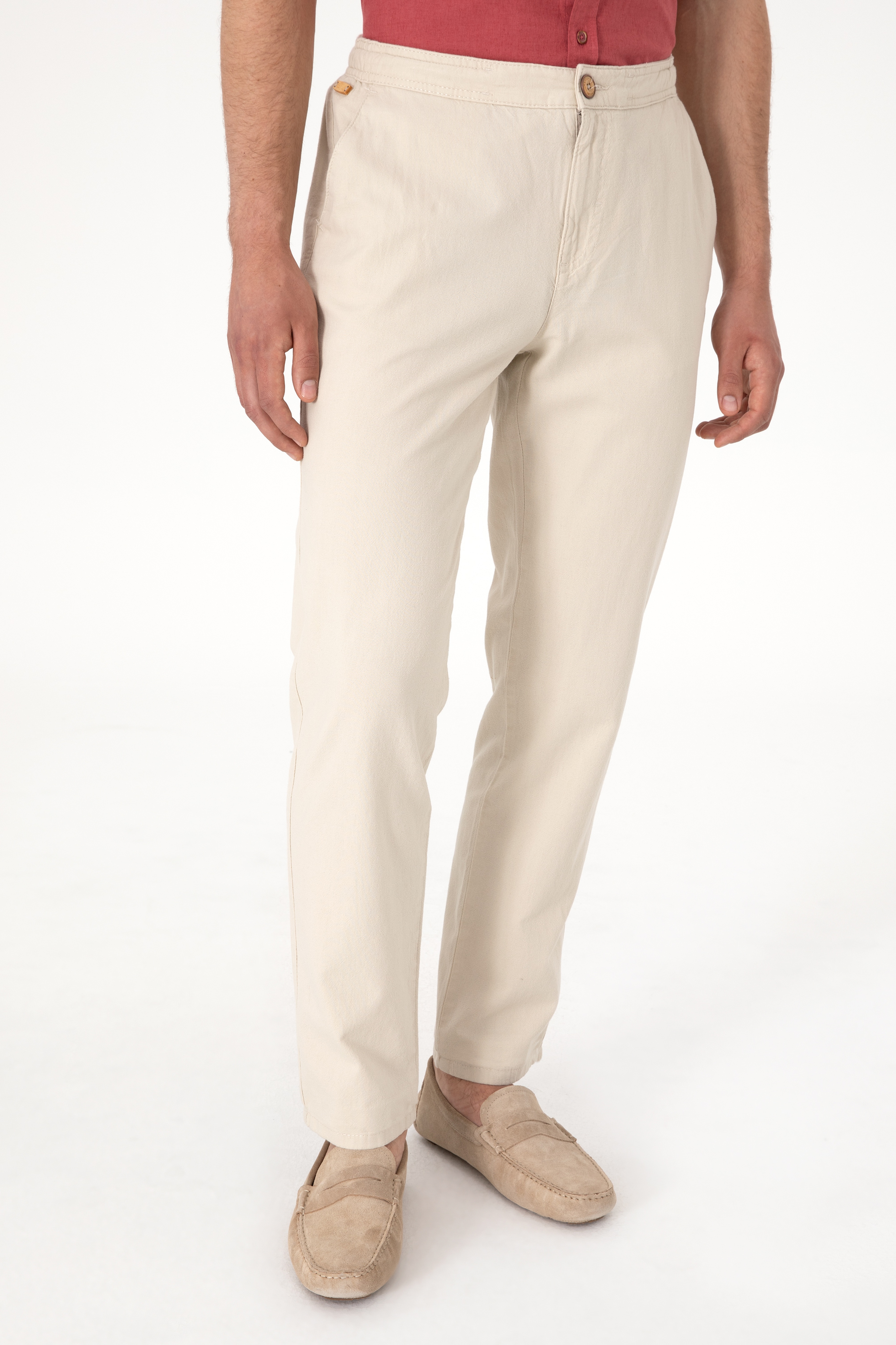 Erkek Carrot Fit Taş Kanvas Pantolon - Image 2