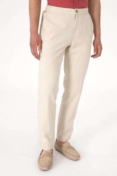 Erkek Carrot Fit Taş Kanvas Pantolon