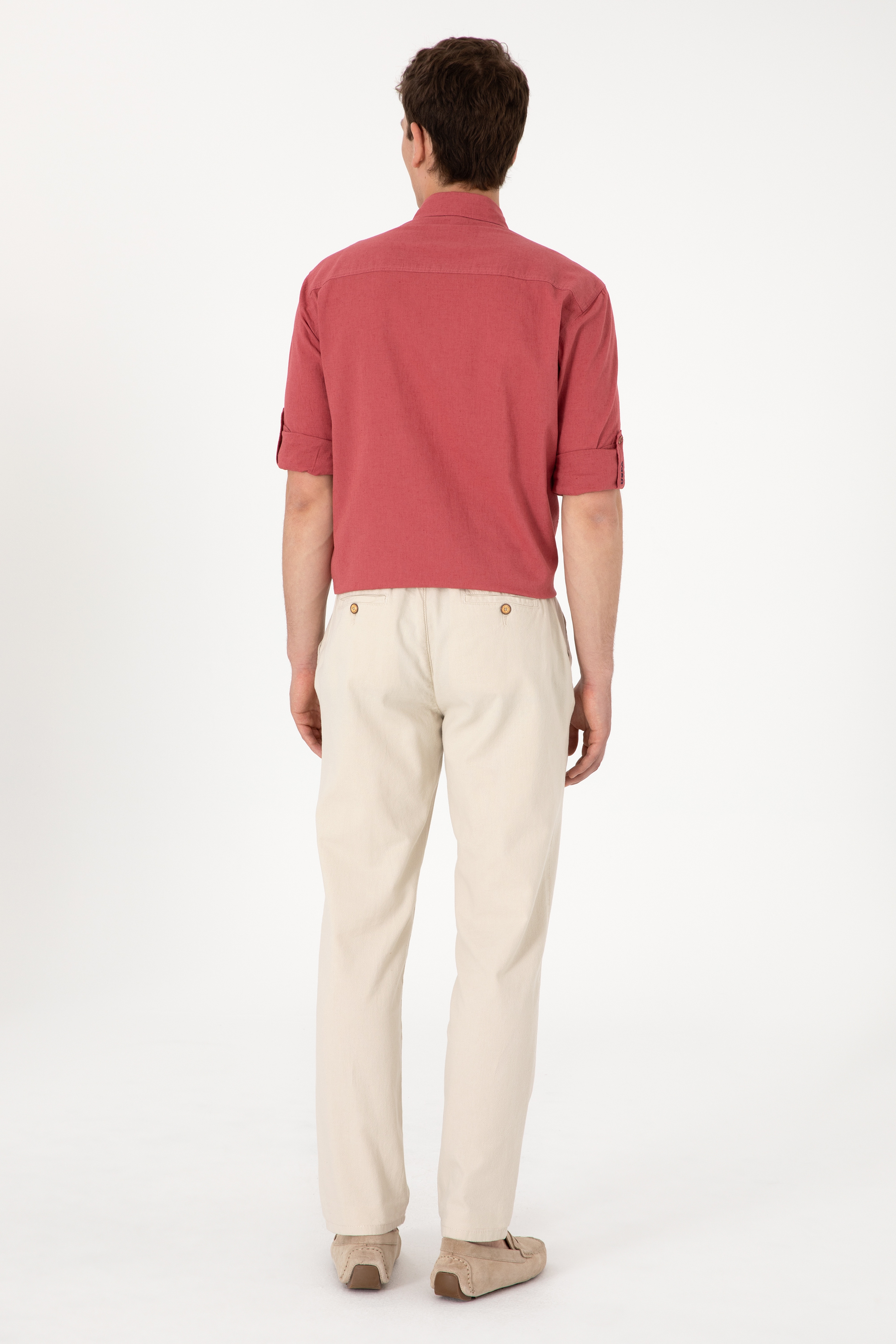 Erkek Carrot Fit Taş Kanvas Pantolon - Image 4