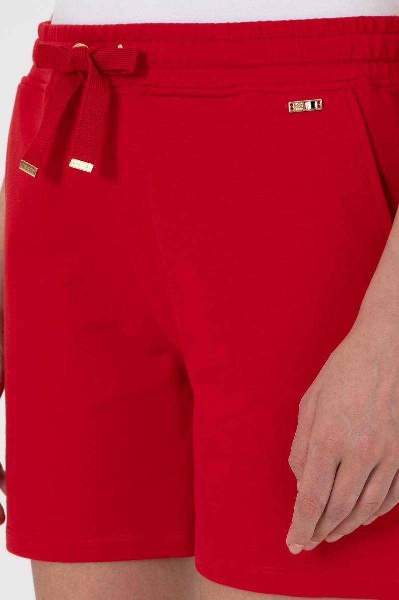 Kadın Kırmızı Örme Şort