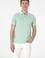 Erkek Slim Fit Polo Yaka Su Yeşili Yıkamalı Basic Tişört