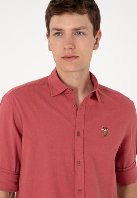 Erkek Vişne Uzun Kollu Basic Gömlek - 50297868169