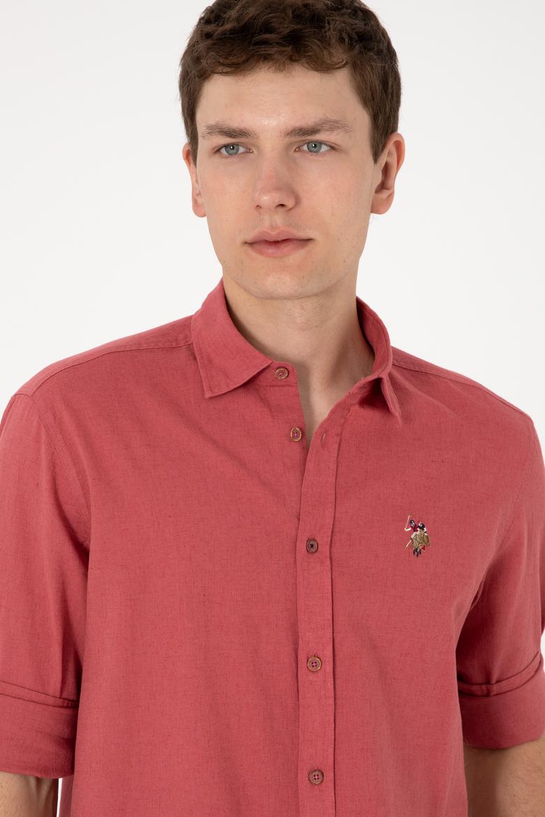 Erkek Vişne Uzun Kollu Basic Gömlek - 50297868169