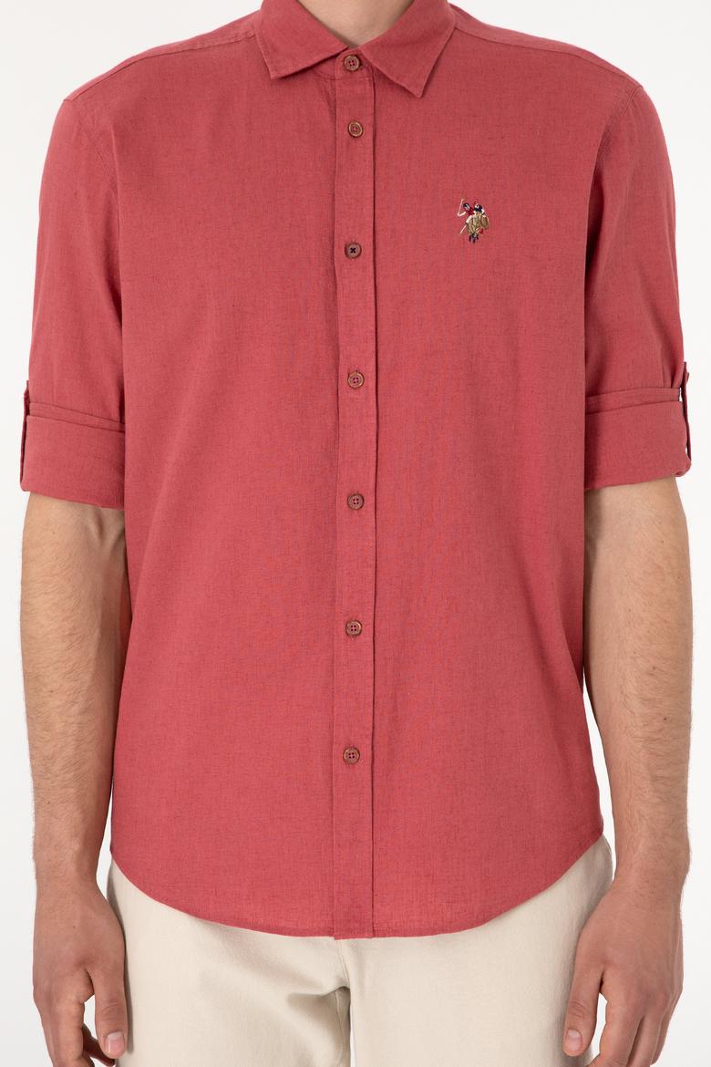 Erkek Vişne Uzun Kollu Basic Gömlek - 50297868169