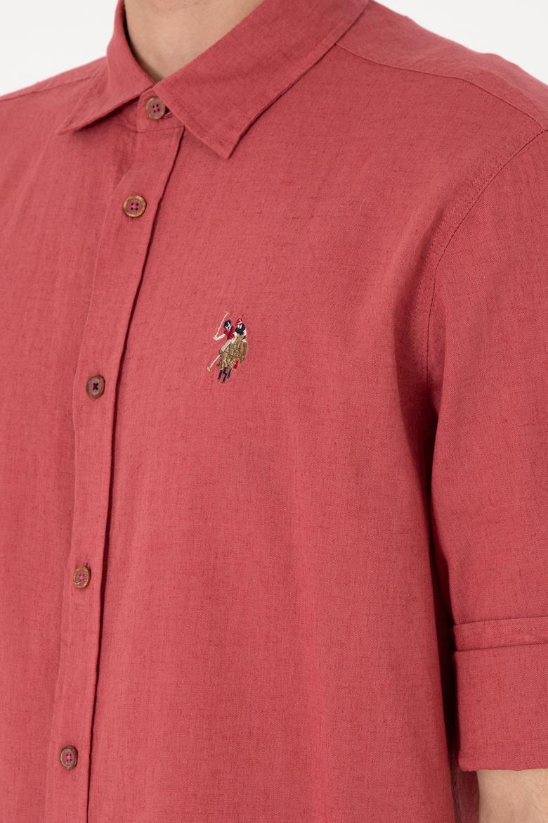 Erkek Vişne Uzun Kollu Basic Gömlek - 50297868169