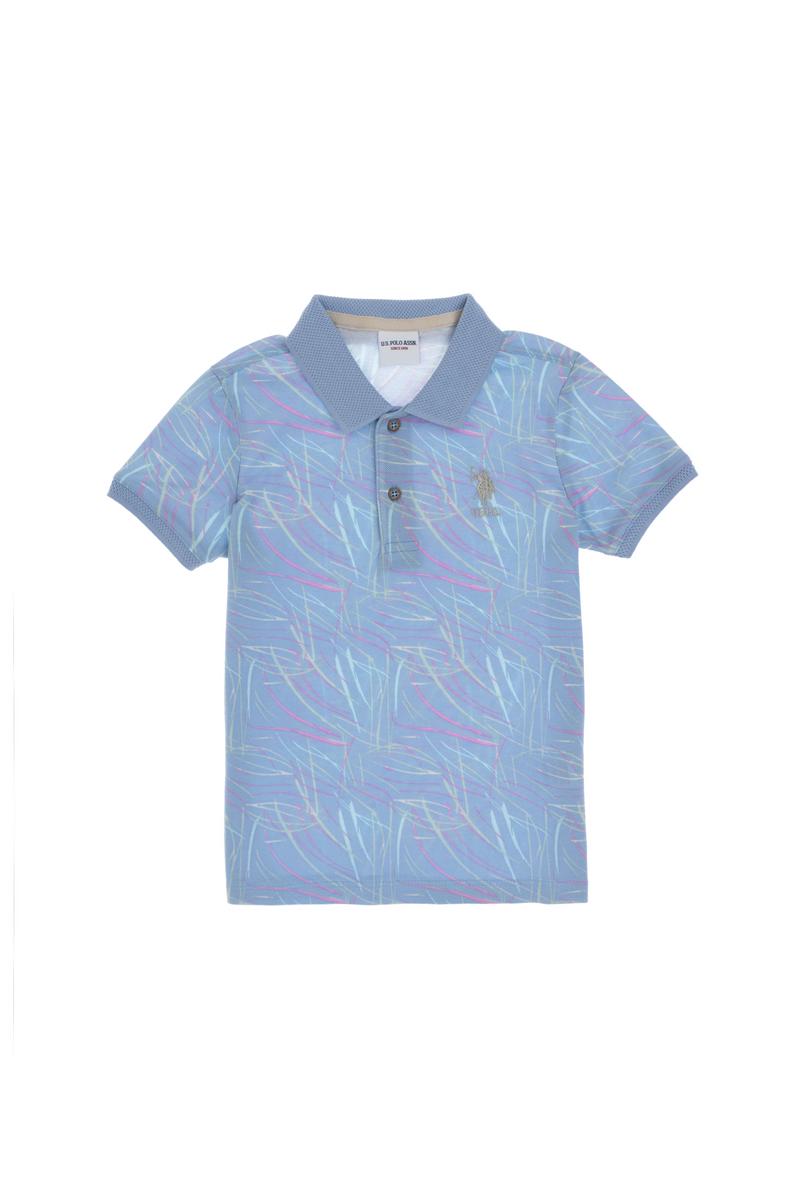 Erkek Çocuk Mavi Polo Yaka Tişört