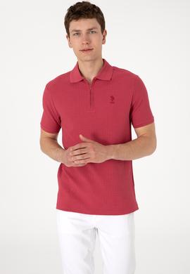 Erkek Regular Fit Polo Yaka Vişne Tişört - 50299601036