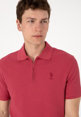 Erkek Regular Fit Polo Yaka Vişne Tişört - 50299601036