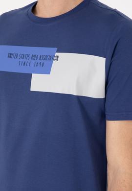 Erkek Regular Fit Bisiklet Yaka Açık Lacivert Tişört - 50299857037