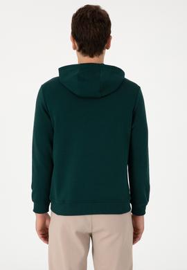 Erkek Koyu Yeşil Basic Sweatshirt - 50289056139