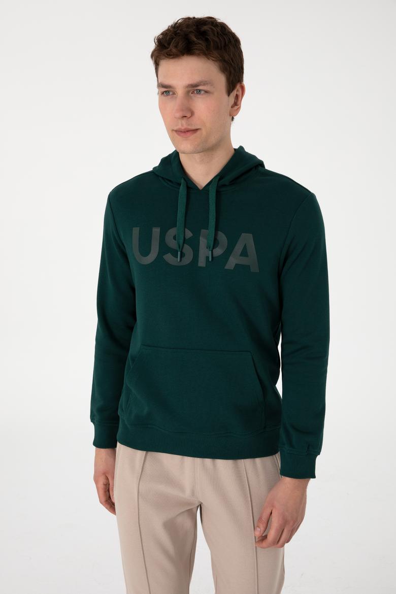 Erkek Koyu Yeşil Basic Sweatshirt - 50289056139