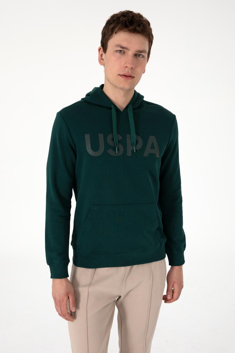 Erkek Koyu Yeşil Basic Sweatshirt
