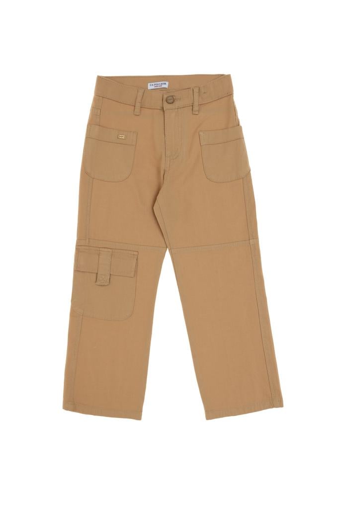 Kız Çocuk Camel Kargo Kanvas Pantolon