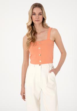 Kadın Somon Tişört - 50286100005