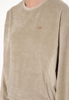 Kadın Açık Haki Sweatshirt - 50292420014