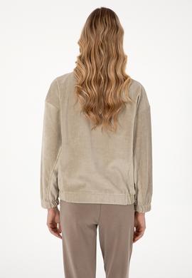 Kadın Açık Haki Sweatshirt - 50292420014