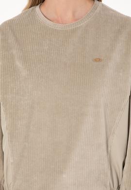 Kadın Açık Haki Sweatshirt - 50292420014