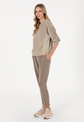 Kadın Açık Haki Sweatshirt - 50292420014