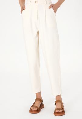 Kadın Krem Örme Pantolon - 50292417023