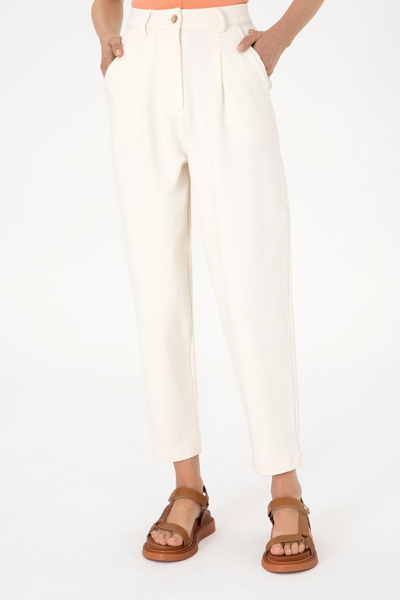 Kadın Krem Örme Pantolon - 50292417023