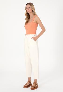 Kadın Krem Örme Pantolon - 50292417023