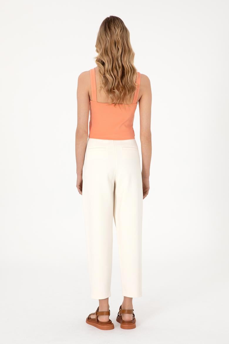 Kadın Krem Örme Pantolon - 50292417023
