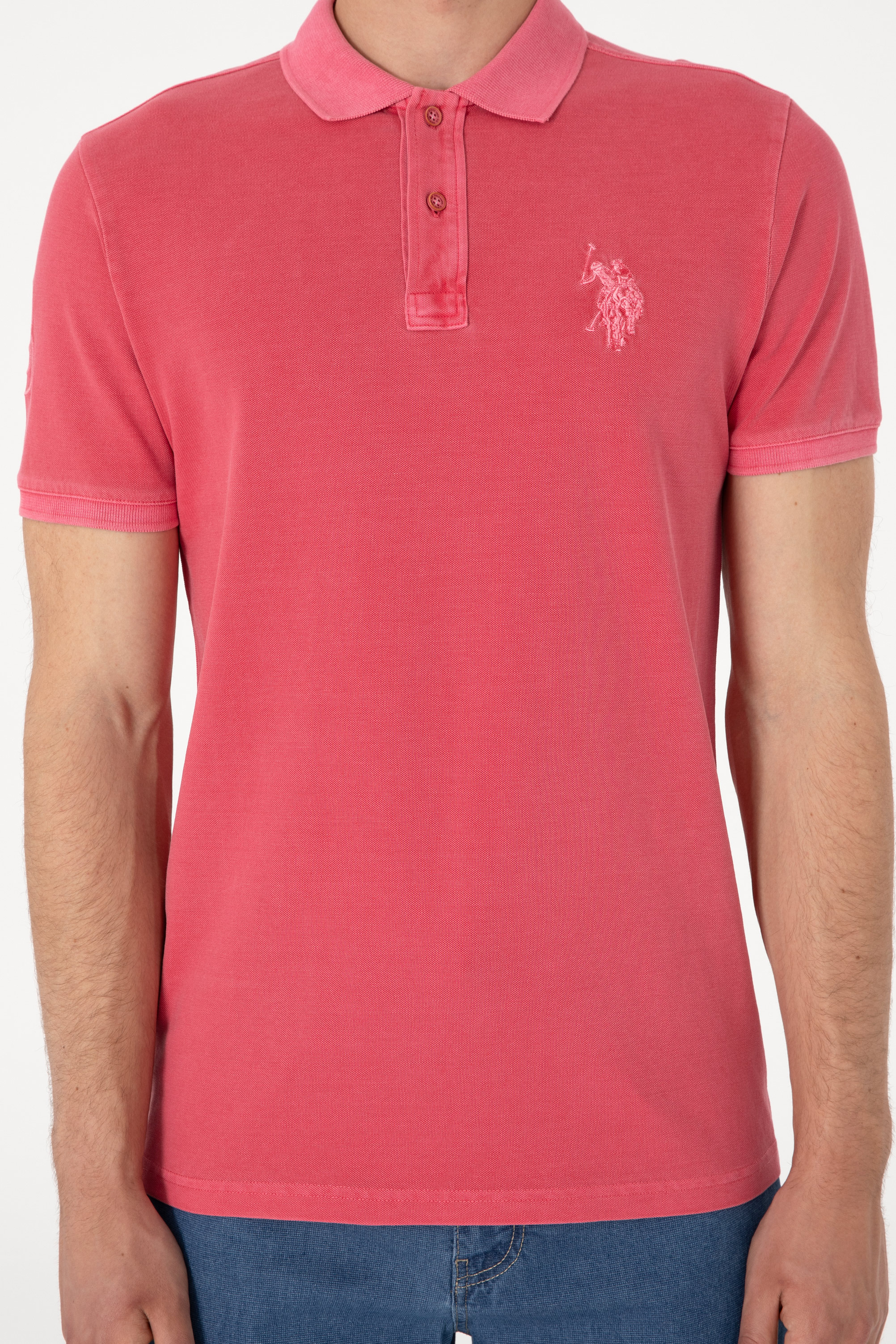پولوشرت آستین کوتاه اندامی یقه پیراهنی مردانه یو اس پولو | U.S. Polo Assn. - تصویر 6