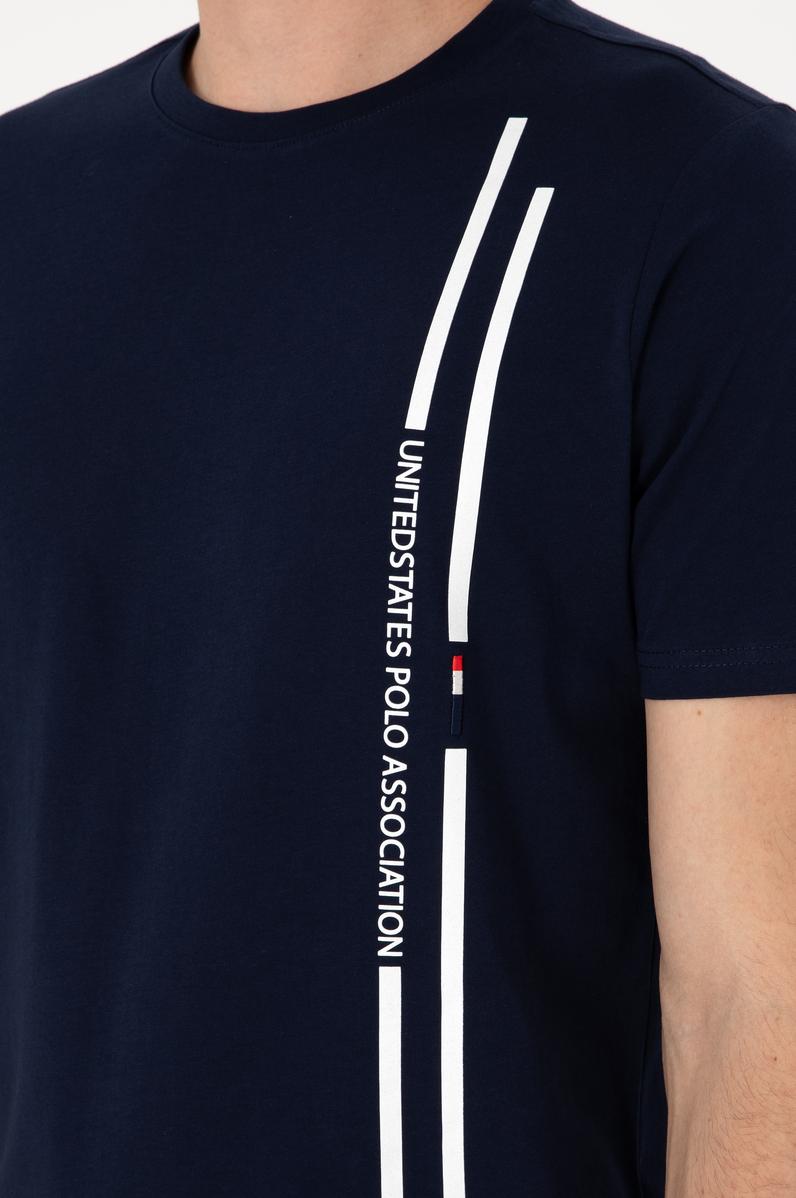 Erkek Regular Fit Bisiklet Yaka Lacivert Tişört