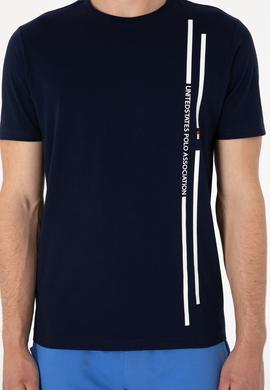 Erkek Regular Fit Bisiklet Yaka Lacivert Tişört - 50299763017