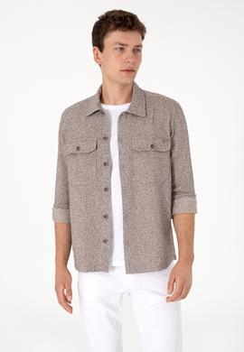 Erkek Camel Örme Gömlek - 50309867006