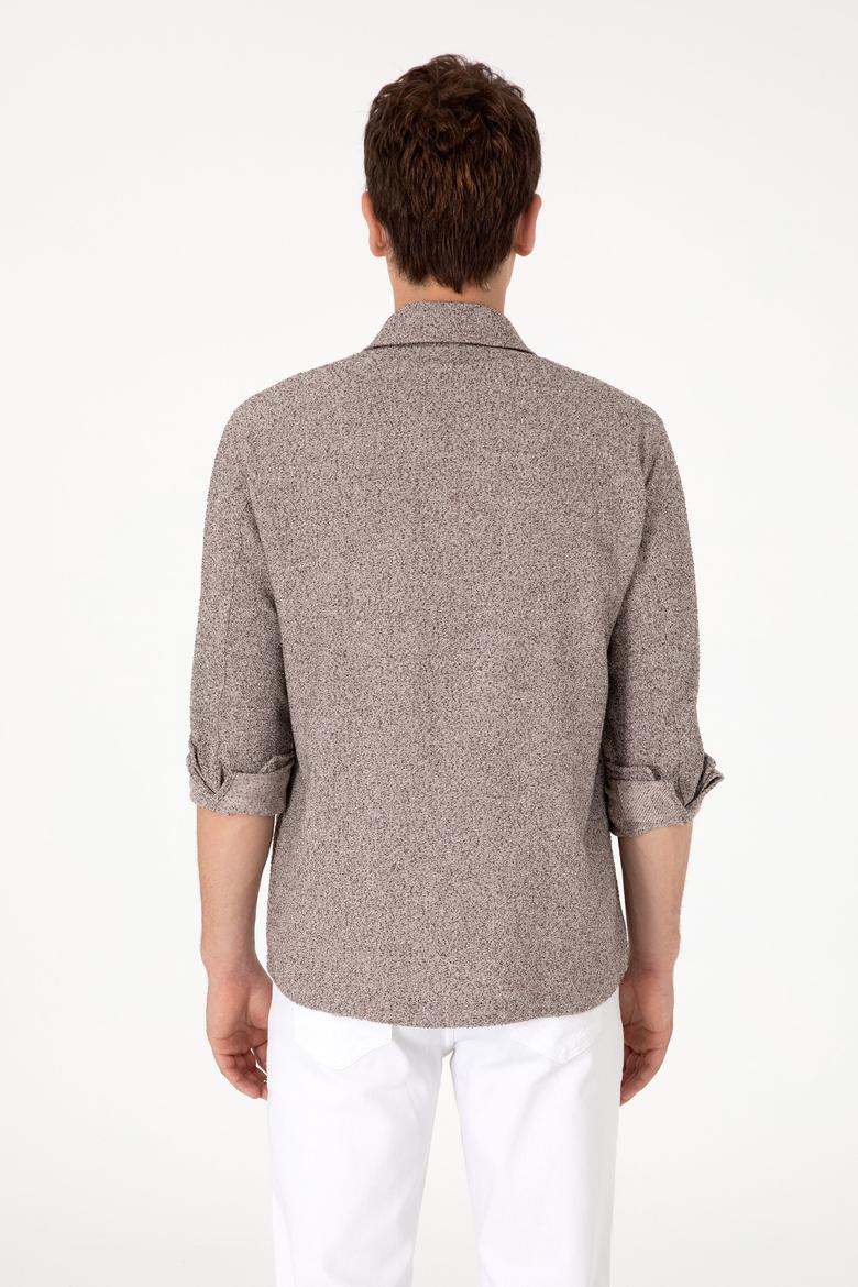 Erkek Camel Örme Gömlek - 50309867006