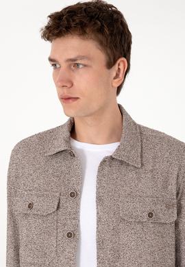 Erkek Camel Örme Gömlek - 50309867006