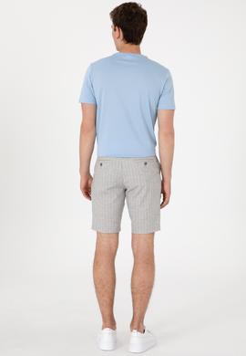 Erkek Açık Gri Dokuma Şort - 50300423052
