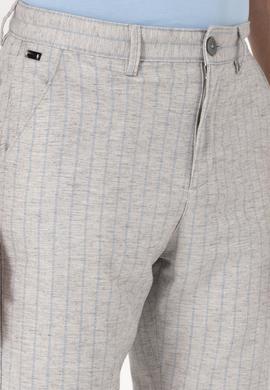 Erkek Açık Gri Dokuma Şort - 50300423052