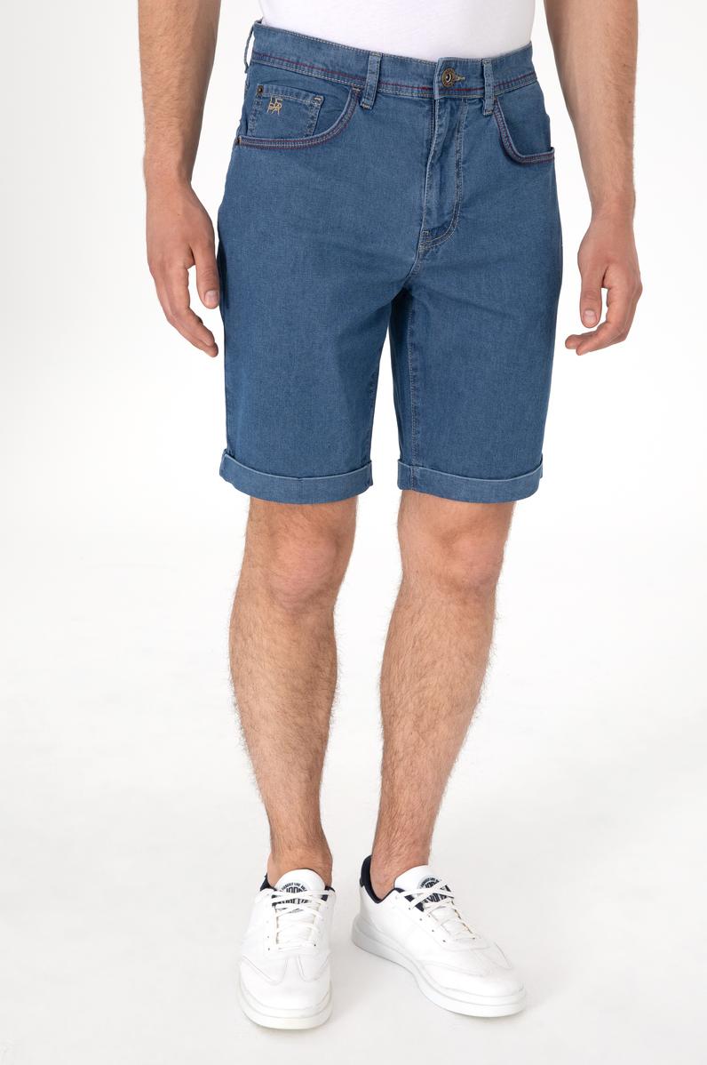 Erkek Mavi Jean Şort