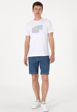 Erkek Mavi Jean Şort - 50304349005