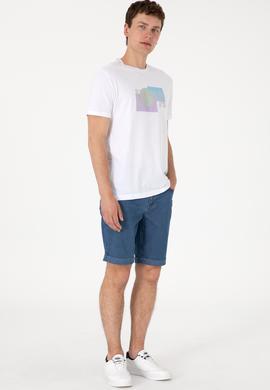 Erkek Mavi Jean Şort - 50304349005