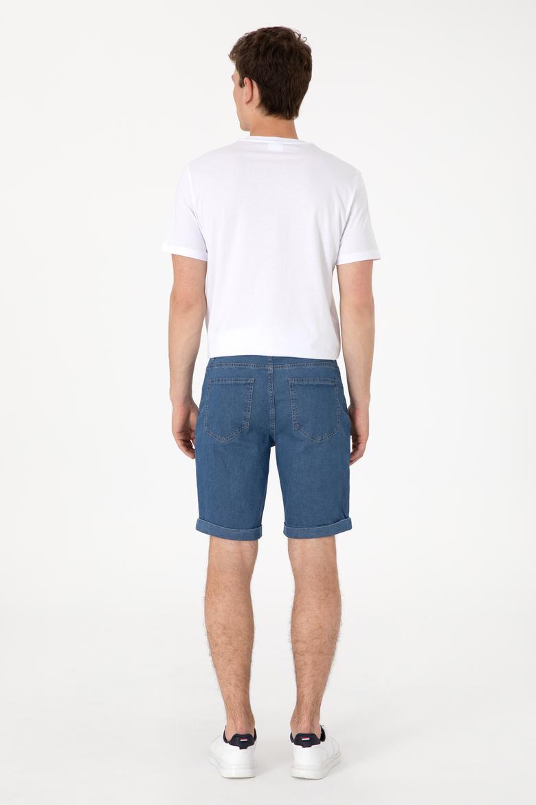 Erkek Mavi Jean Şort - 50304349005