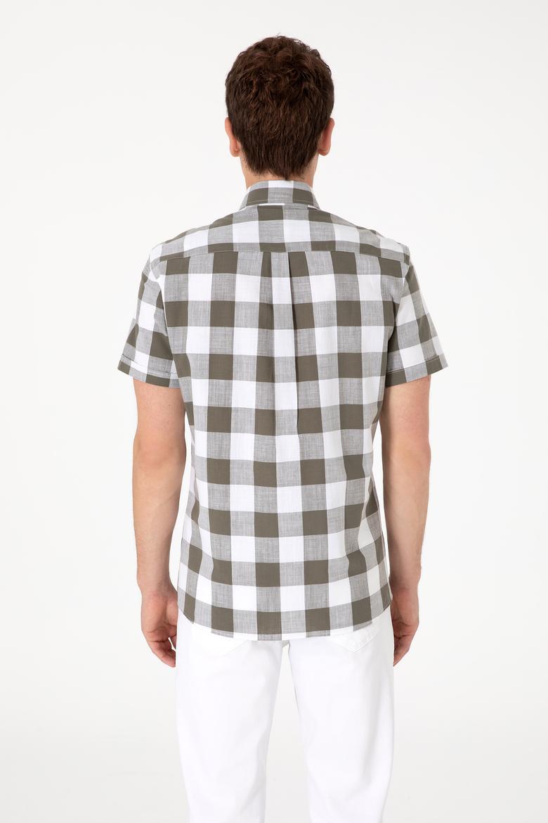 Erkek Vizon Kısa Kollu Gömlek - 50299813032